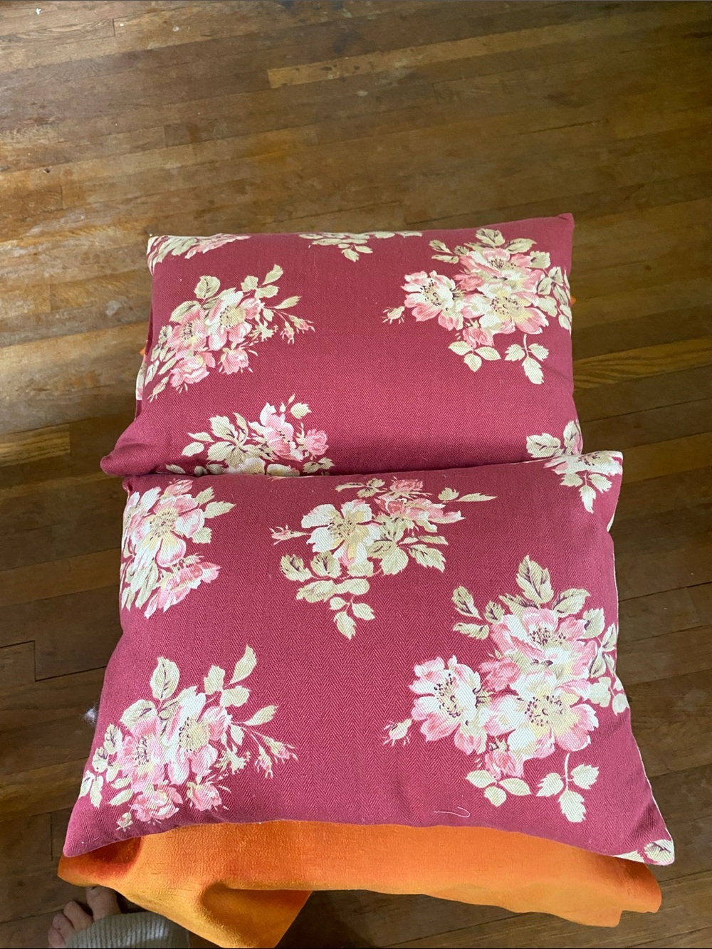 Floral Pink Rose Pattern Throw Pillows